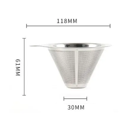 Portable Metal Coffee Tea Maker Kettle with 304 Dripper Filter