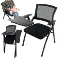 Foldable Office Chair with Integrated Writing Tablet