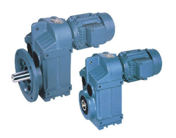 Parallel Shaft Helical Geared Motor Worm Gear Speed Reducer , P Series