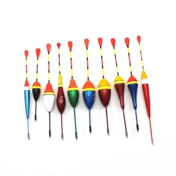 YOUME 10Pcs/Lot Fishing Floats Set - Buoy, Light Stick Floats, Mixed Sizes and Colors for Fishing Tackle