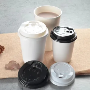 16oz Disposable Double Wall Paper Cups with Lids