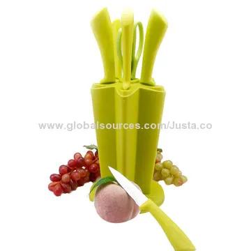 Stainless Steel Knife Set with Scissors, 1.8mm, 8-inch Chef Knife Thickness