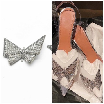 Wholesale Fashion Rhinestone Flip Flops with Butterfly Shoe Charms: Crystal Sandals, Buckles, and Metal Bling Accessories