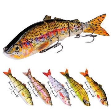 Runtoo 220 mm 113G 6 Gesegmenteerde 3D -printen Bionic Jointed Swimbait Lure
