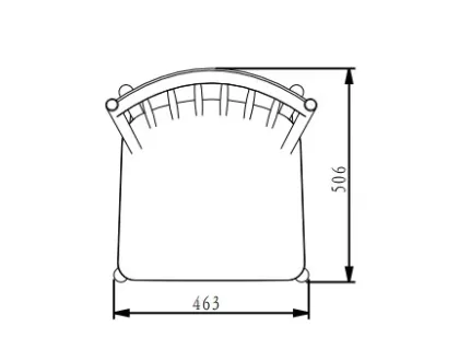 Solid Wood Dining Chair with Curved Windsor Design