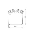 Silla de comedor de madera maciza con diseño curvado Windsor