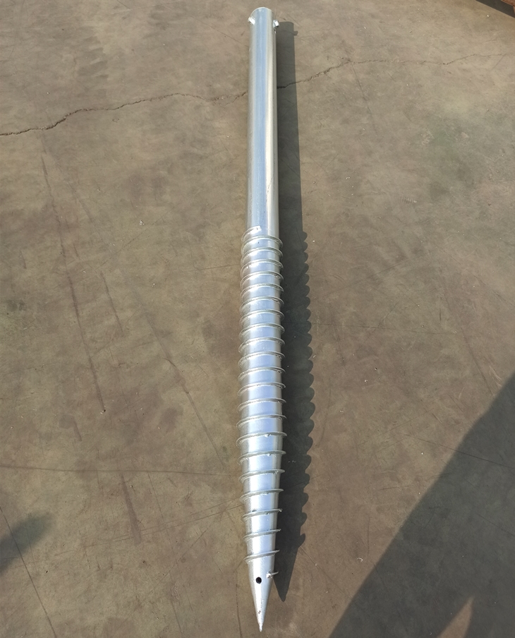 ground screw with nuts