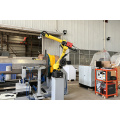 Base plate welding machine by robot