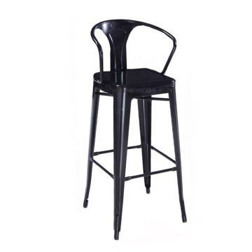 Stackable Black Bar High Stool Chair