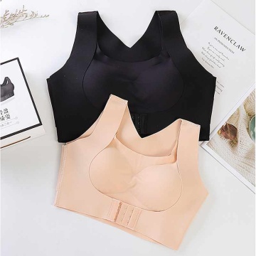 Women's Comfy China Wholesale Latex Front Closure Cross Back Thin Bra