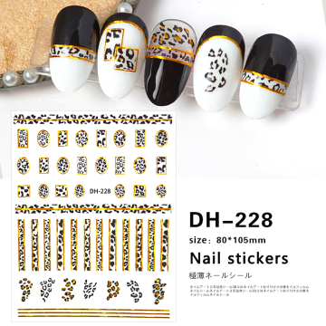 2023 Golden Maple Autumn Leaves Nail Art Stickers for Salon Beauty