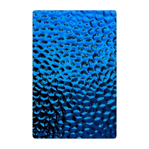 Placa em relevo de aço inoxidável 9