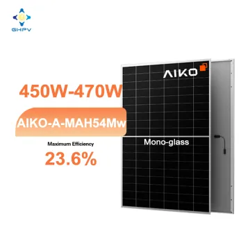 Imported Aiko Solar Panels: N-Type ABC White Hole Series in Mono-Glass, Available in 450W, 455W, 460W, 465W, and 470W