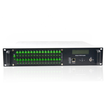 Dual Pump CATV 32 Ports 16dBm to 23dBm DBC WDM EDFA 1550nm Optical Amplifier Price