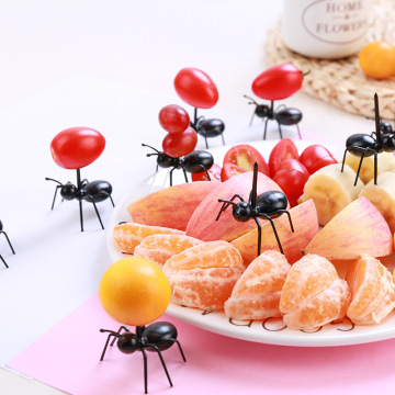 Children's Cartoon Ant Fruit Fork Set - Mini Plastic Bento Picks