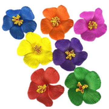 50pcs/bag Foam Frangipani Flower Heads 9cm Artificial Tropical Hibiscus