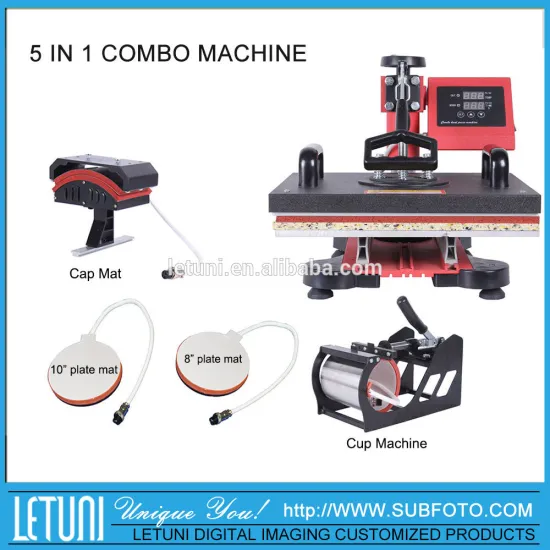 5 in 1 T Shirt Heat Press Printing Machine