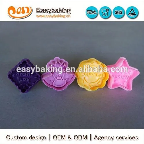Factory supply blessing plastic cookie cutter stamp