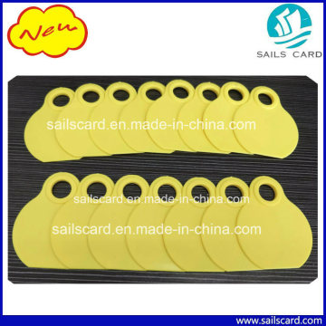 80*65mm Yellow Color Animal Neck Tag with Laser Mark