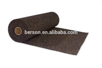 High density rubber moisture barrier flooring underlay