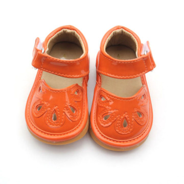 New Fashion Gold Kids Squeaky Shoes