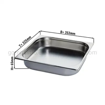 2023 New Design Stainless Steel Gn Pans Gastronorm Pans for Canteen