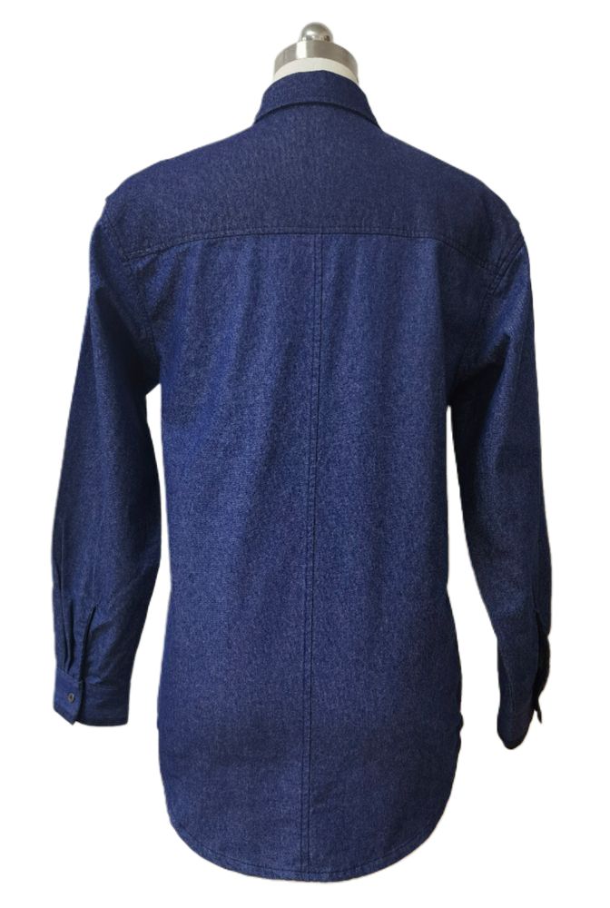 Contrast Denim Top Blouse