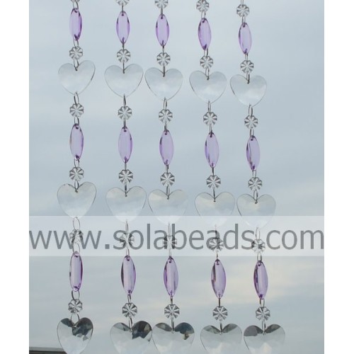 Cheap 14MM&38MM&37MM Plastic Crystal Beaded Chain