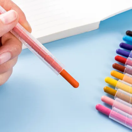 Rainbow Rotatable Crayon Pen - 24 Colors Art Supply