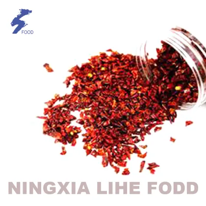 Red Chili powder dices slices