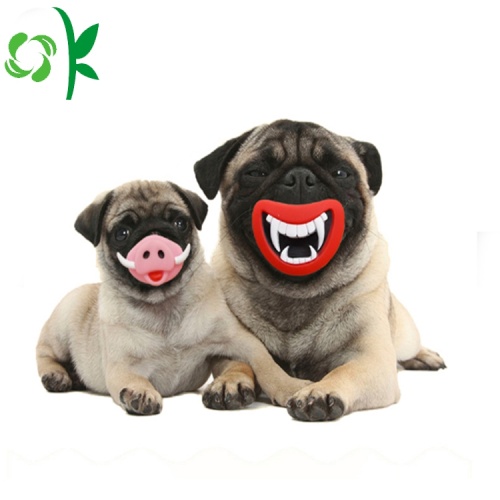 Adorável silicone rosa pig mastigar brinquedo de cachorro impermeável