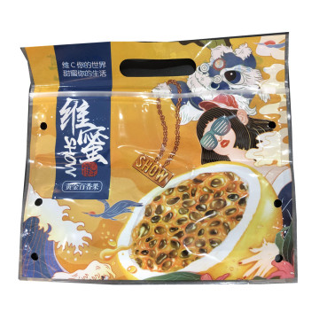 Custom design 3 side seal pouch bag for passion fruit dry fruit packaging bags