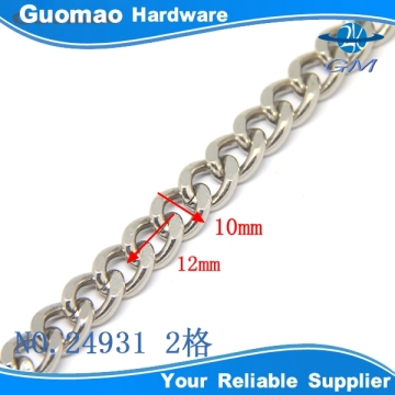 iron material faceted open necklace chain