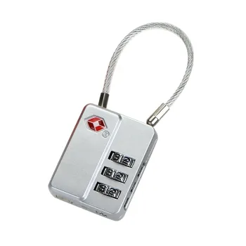 Travel TSA Padlock with 3-Digit Combination and Cable