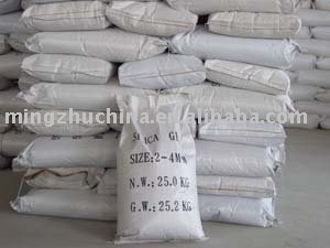 cat litter(bag) 1-8mm white cat litter with 3% blue irregular