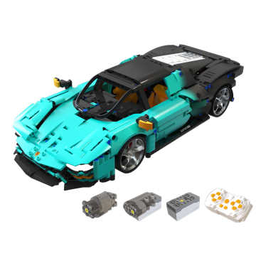 TUOMU T1001 1589pcs Sports Auto Sports Modello 1:14 Building Blocks MOC - Assemblare il set di giocattoli per bambini