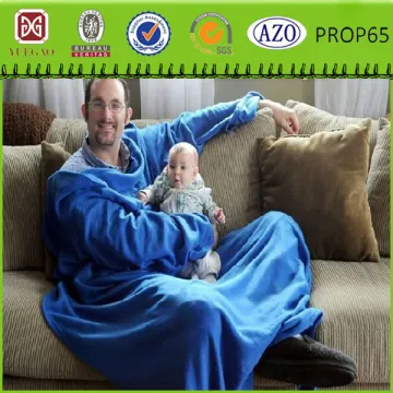 blanket stitch fleece blanket with sleeves kids
