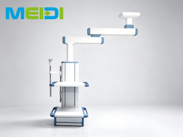 Double Arm Surgical Ceiling Pendant, Each Joint 340° Free Rotation With Lock Brake, Integrated Gas Outlet Power Socket Infusion