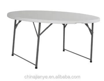 5ft Round Half Folding Table for Wedding and Household (8 People)