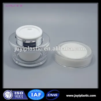 Screen Printing Surface Handling and Plastic Material 15g 30g 50g oval transparent acrylic cream cosmetic jar for skin care