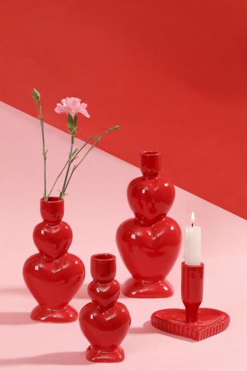 Red Love Ceramics Vase