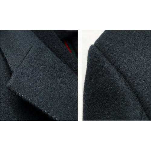 Best Value Men's Wool Coat with Sheep Fur Buttons