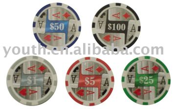 11.5g/13.5g 4 Aces Gambling Poker Chips