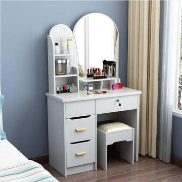 Wooden Mirrored Dresser Vanity Makeup Dressing Table