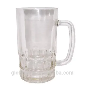 22oz Green Transparent Glass Beer Mug for sublimation wholesale