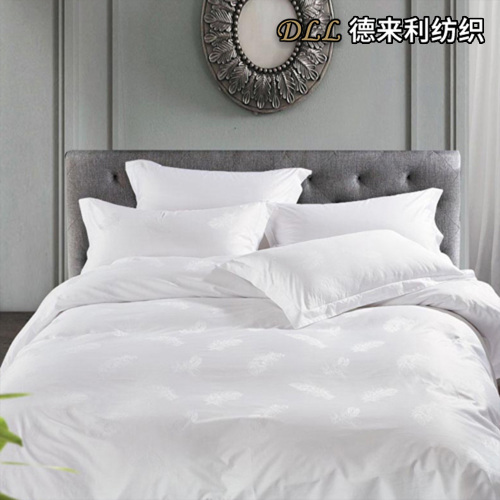 طقم ملاءات سرير جاكار أبيض أنيق مكون من 4 قطع