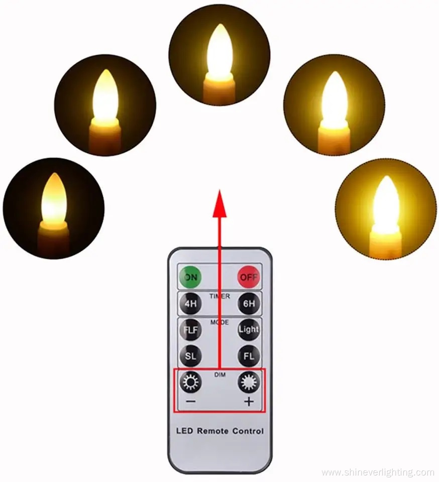 Flameless Timer Function Battery Flickering LED Tea Light