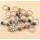 Gemstone Empilable Fashion Ring Silver plaqué Déclaration à la main