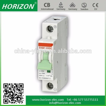 DC min circuit breaker for photovoltaic system dc circuit breaker