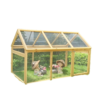 Large Outdoor Wooden Chicken Coop: Pet Camping Furniture for Hens and Birds